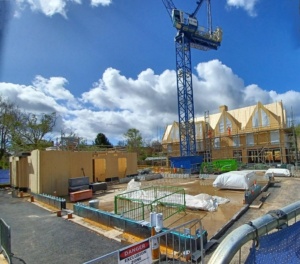 Water Court West and East cross laminated timber construction 