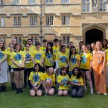 A group photograph of Univ Open day helpers