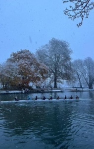 UCBC MT24 newsletter - The Fairbairns crew braving the snowy conditions on a morning outing