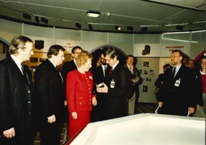 Colin Ford with Margaret Thatcher, NMPFT Bradford