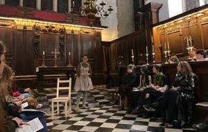 Daisy Black performing Yde and Olive in the University College Chapel