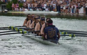 W1 rowing past Univ boathouse on Saturday