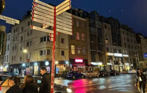 Visit to Denmark and Germany - Cologne street at night